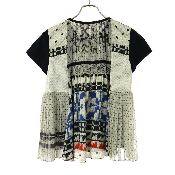 楽天市場】sacai サカイ 24AW Pattern Knit Print Cotton Jersey T  