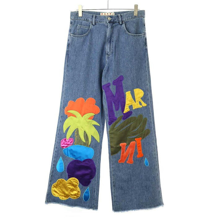 楽天市場】MARNI マルニ 23SS NO Vacancy Inn アップリケワイドレッグ  