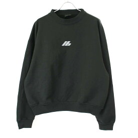 BALENCIAGA バレンシアガ Activewear Logo Sweatshirt リフレクターロゴスウェットトレーナー 697869 TQVT8 ブラック系 S 【中古】 ITIS85WB0KY8