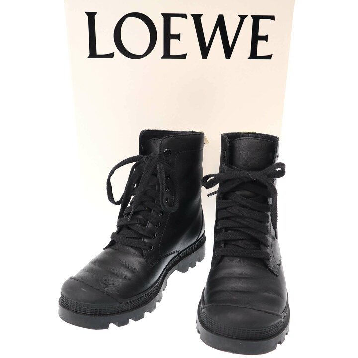 楽天市場】LOEWE ロエベ Combat boot in calfskin コンバットレザー 