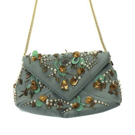 DRIES VAN NOTEN ドリスヴァンノッテン Decoration Shoulder Bag デコレーション ショルダーバッグ ブルー 【中古】 IT3QNW5WM31E