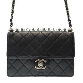 CHANEL シャネル Clear Pearl Matelasse Bag クリアパール マトラッセ ショルダーバッグ AS0585 ブラック 【中古】 IT8DHLHWAA5G