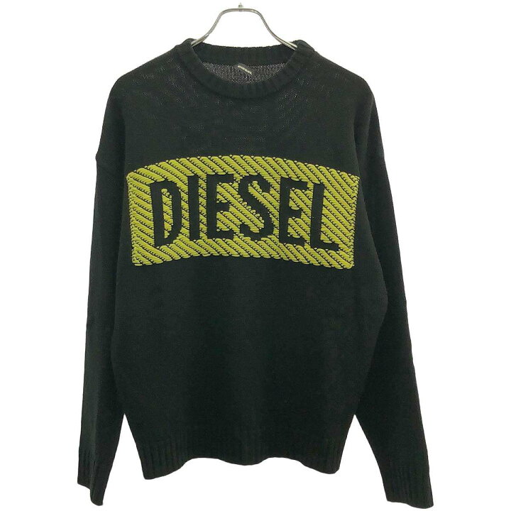 楽天市場】DIESEL ディーゼル K-LOGOX-C ロゴニットセーター ブラック