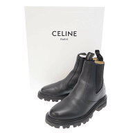 CELINE セリーヌ カーフスキン マーガレット チェルシーブーツ ブラック 36 【中古】 IT8BOQAK8UQK
