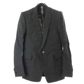 CAROL CHRISTIAN POELL キャロルクリスチャンポエル CHAIN SEAM ONE PIECE DEAD END 1 BUTTON JACKET テーラードジャケットジャケット ブラック 46 【中古】 IT3975BFI54G