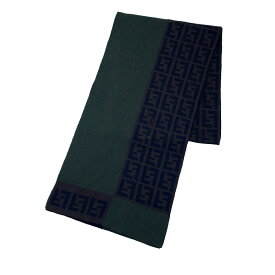 FENDI フェンディ stole ズッカ柄マフラー カーキ - 【中古】 ITLQY1O55EXS
