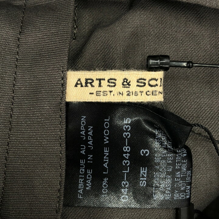 楽天市場】ARTS&SCIENCE アーツアンドサイエンス ウールスラックス  