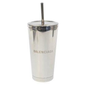 BALENCIAGA バレンシアガ Tumbler ストロー付き シルバータンブラー シルバー 【中古】 ITP5DZTW400I