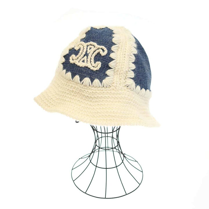 楽天市場】CELINE セリーヌ 24SS Triomphe Bucket Hat Crocheted Wool 