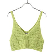 AURALEE オーラリー 23AW WOOL CORD RIB KNIT CAMISOLE ウールニットキャミソール A23AC03CR グリーン 1 …