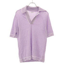 FUMIKA UCHIDA フミカウチダ KNITTED POLO ショートスリーブニットポロシャツ FU-T-KT007 パープル 36 【中古】 IT1QX34GXRYS