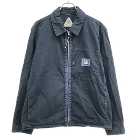 C.P.COMPANY×PALACE SKATEBOARDS シーピーカンパニー パレススケートボーズ 25SS 50 Fili Heavy Overshirt ジップアップシャツジャケット 18CSOS005A 005533G ネイビー M 【中古】 IT86Y6RT120I