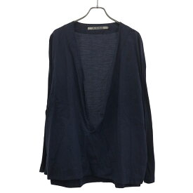 DIRK BIKKEMBERGS ダーク ビッケンバーグ ディープVネック プルオーバーシャツ ネイビー S 【中古】 ITWW067RVSZ4