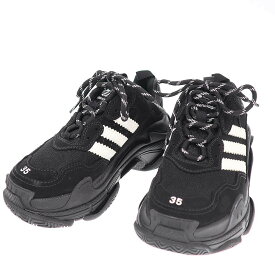 BALENCIAGA×adidas バレンシアガ アディダス Triple S トリプルエス スニーカー 712764 ブラック 35 【中古】 ITSIVKTX55B9