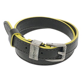 LOUIS VUITTON ルイヴィトン レザーブレスレット M6005 カーキ 19 【中古】 ITABYGSIGYKL