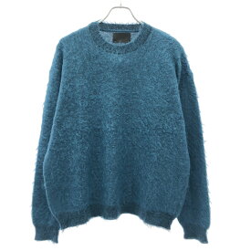 YOKE ヨーク 24AW BRUSHED MOHAIR SWEATER モヘアニットセーター YK24FW0840S ブルー 3 【中古】 ITL7M5PGYFQQ
