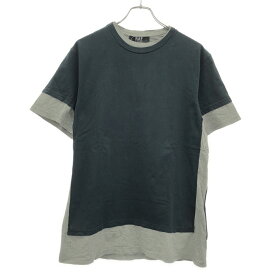 RAF BY RAF SIMONS ラフバイラフシモンズ 2000SS　レイヤードッキングTシャツ グレー×ネイビー 44 【中古】 ITXHMN7R8YDG