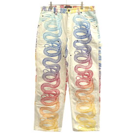 Supreme×HYSTERIC GLAMOUR シュプリーム×ヒステリックグラマー 21SS Snake Double Knee Denim Painter Pant スネークダブルニーペインターデニムパンツ ホワイト 34 【中古】 ITIDO9EYXS5M