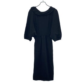 LOUIS VUITTON ルイヴィトン 2008AW ボリュームシルクワンピース RW082 WNDR04SFX ブラック 34 【中古】 ITJ84QD9HKJI