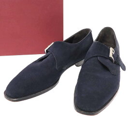Enzo Bonafe エンツォボナフェ DUCCIO シングルストラップシューズ ネイビー 9 【中古】 ITHE22UCQM2K