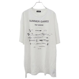RAF SIMONS ラフシモンズ 17AW SUMMER GAMES プリントTシャツ 172-121 ホワイト XL 【中古】 IT09VZZDRPK0