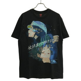 GEEKS RULE ギークスルール 花緑青が明ける日に 15 SILKSCREEN PRINTING T SHIRT Tシャツ ブラック L 【中古】 ITH7QWNHI16M