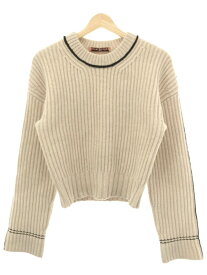 Acne Studios アクネストゥディオズ LAMBSWOOL SWEATER ウールニットセーター アイボリー系 サイズ:XS レディース【中古】