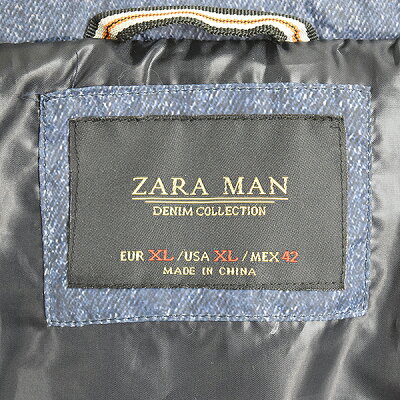 楽天市場 中古 Zara Man ザラ マン デニム転写ダウンベスト メンズ インディゴ Xl Modescape 楽天市場店