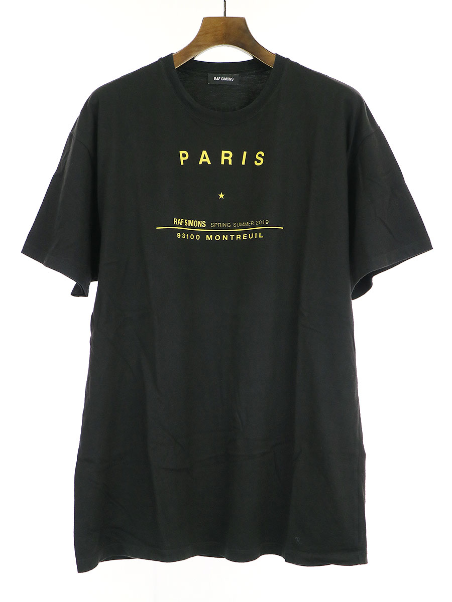 【中古】RAF SIMONS ラフシモンズ 19SS PARIS ツアーTシャツ ブラック M メンズ | MODESCAPE 楽天市場店