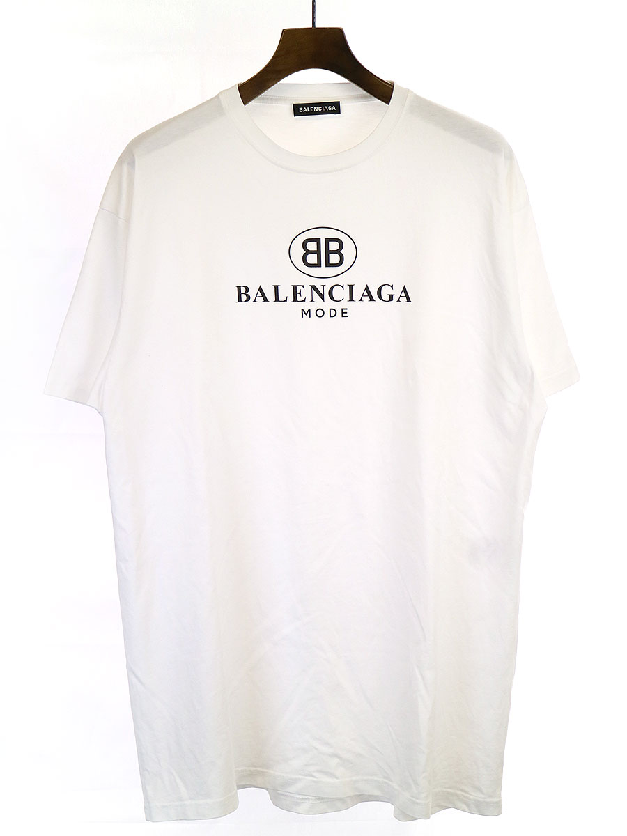BALENCIAGA バレンシアガ 19SS BB Rogo Oversize Tee ロゴプリントTシャツ ホワイト S メンズ -  www.edurng.go.th
