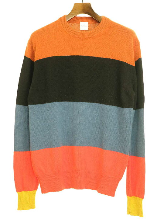 楽天市場 中古 Paul Smith ポールスミス 19aw マルチボーダーカシミヤニットセーター ミックス L メンズ Modescape 楽天市場店