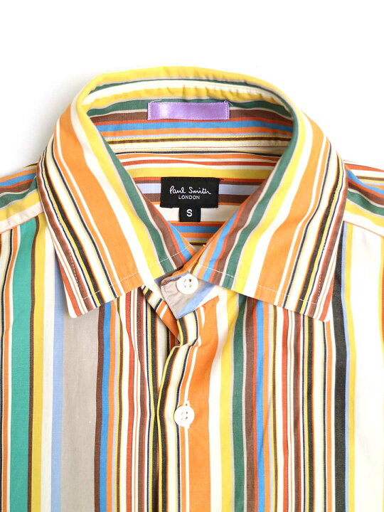 楽天市場 中古 Paul Smith ポールスミス コットンマルチストライプシャツ マルチカラー S メンズ Modescape 楽天市場店