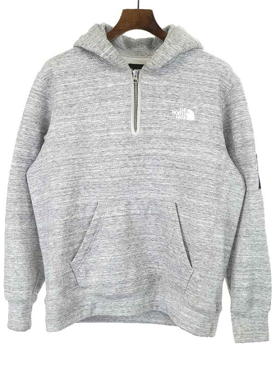 楽天市場 中古 The North Face ザ ノース フェイス 札幌ファクトリー限定ハーフジッププルオーバーパーカー グレー M メンズ Modescape 楽天市場店