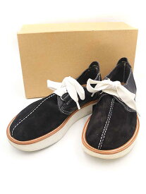 【中古】GANRYU ガンリュウ 2 Tone Leather Shoes レザー切替厚底シューズ ブラック L メンズ