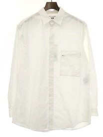 Y-3 ワイスリー 22SS M CLASSIC C L BUTTON D SHIRT ジップポケットシャツ HB3406 ホワイト サイズ:S メンズ【中古】