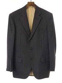 Brioni ブリオーニ Super150's ウールマルチストライプセットアップスーツ チャコールグレー サイズ:48 メンズ【中古】