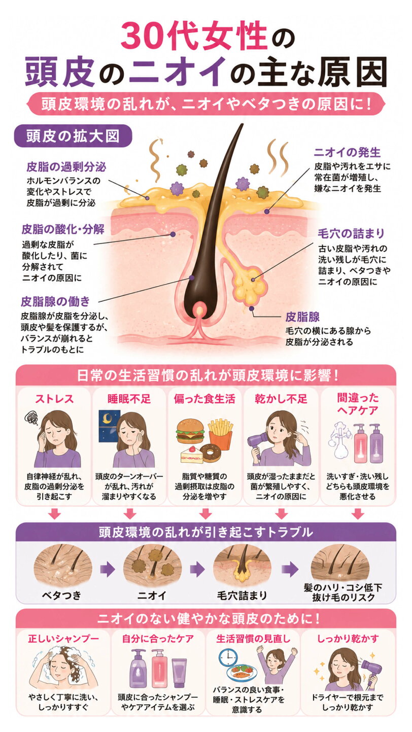 頭皮 が 臭い 女性
