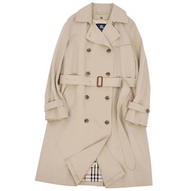 【美品】バーバリー ロンドン BURBERRY LONDON コート トレンチコート ライナー付き コットン100％ アウター レディース 40(M相当) ベージュ【中古】