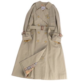 【美品】Vintage バーバリー Burberrys コート トレンチコート 裏チェック アウター レディース 11AR(M相当) カーキベージュ【中古】