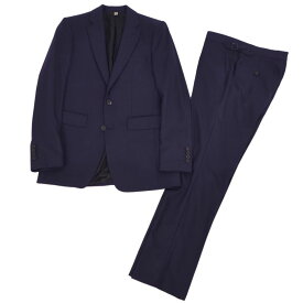 【新品同様】バーバリー BURBERRY セットアップ シングル スーツ ウール ジャケット パンツ メンズ イタリア製 46(S相当) ネイビー【中古】