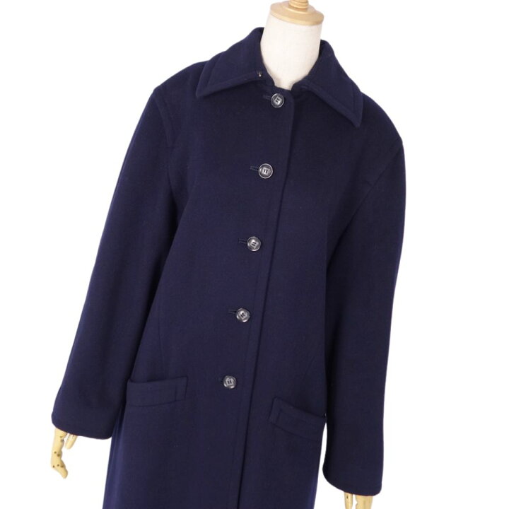極美品】GIVENCHYジバンシーカシミヤ100％ロングコート濃紺 