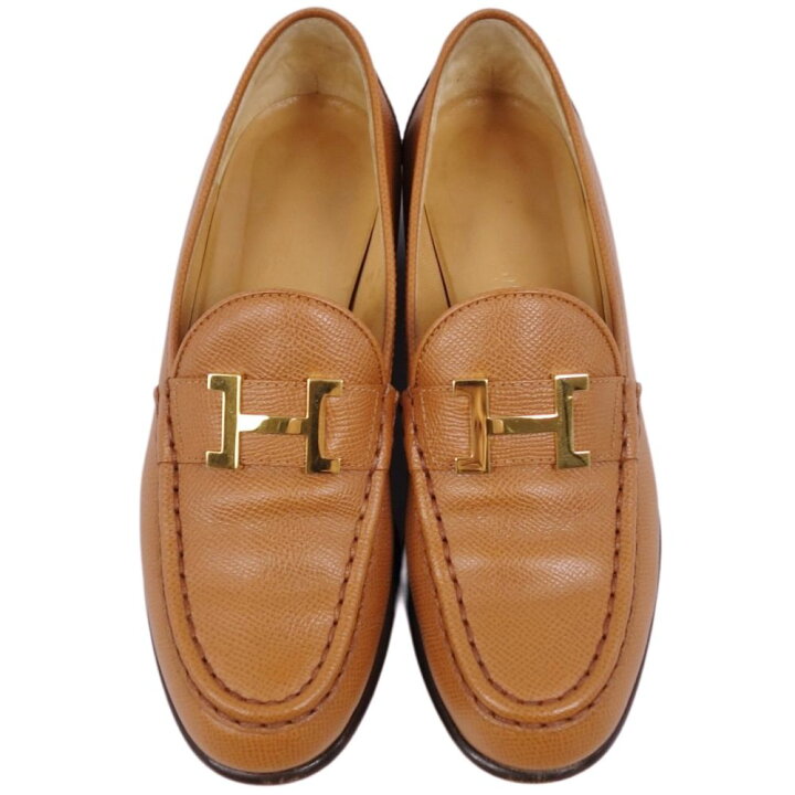 楽天市場】エルメス HERMES ローファー パンプス モカシン コン  