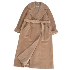 【美品】マックスマーラ Max Mara コート チェスターコート ロングコート ウール アウター レディース JI38 USA4 FB36(S相当) キャメルブラウン【中古】