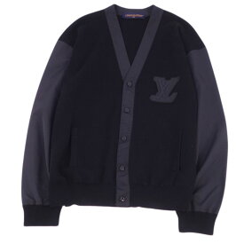 【極美品】ルイヴィトン LOUIS VUITTON ニット カーディガン 2023年 Hybrid Tech Cardigan ハイブリッドテックカーディガン トップス メンズ L ブラック【中古】