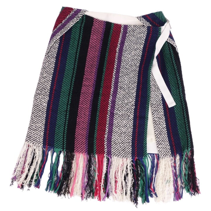 楽天市場】サカイ Sacai スカート ラップスカート ひざ丈 フリンジ  