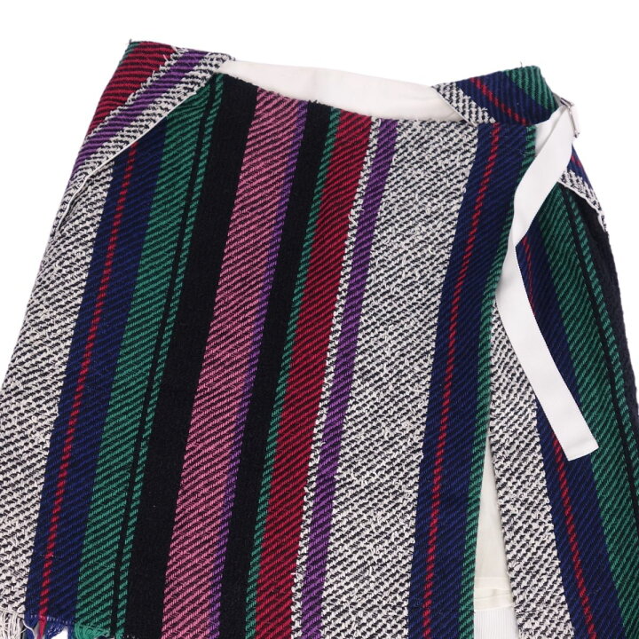 楽天市場】サカイ Sacai スカート ラップスカート ひざ丈 フリンジ 