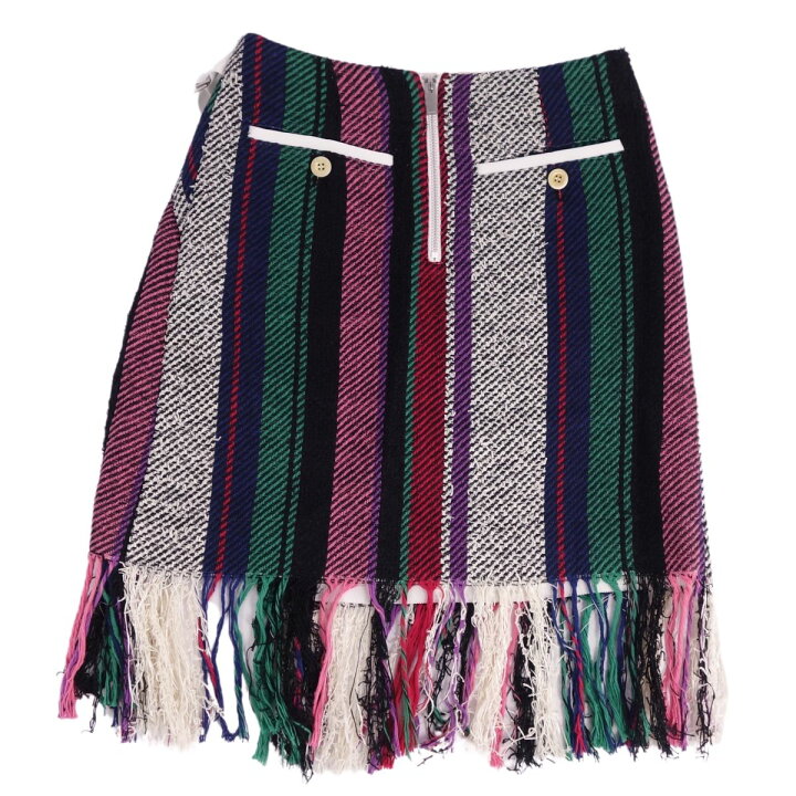 楽天市場】サカイ Sacai スカート ラップスカート ひざ丈 フリンジ 
