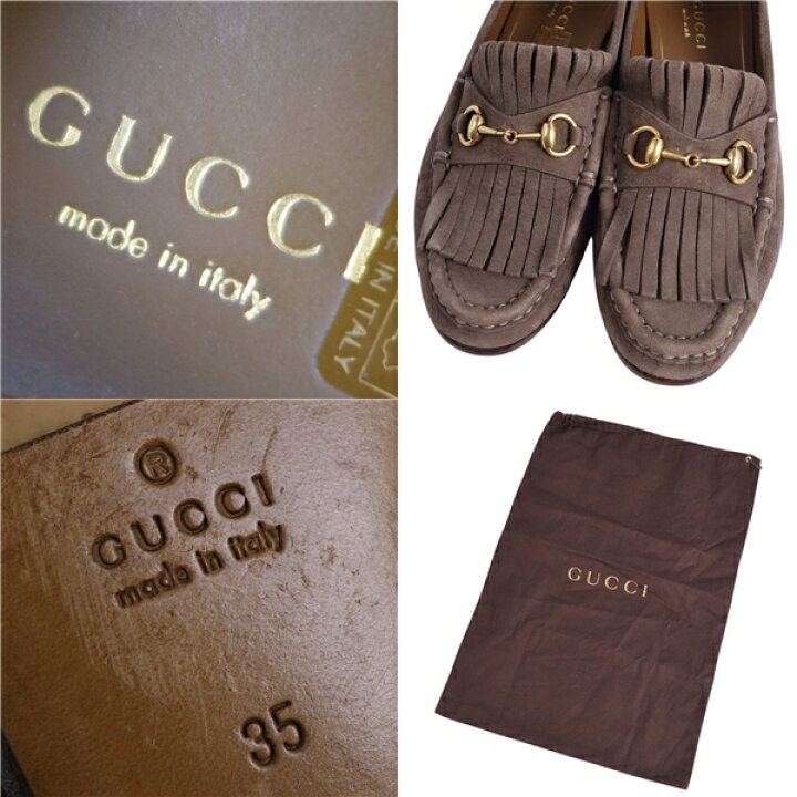 楽天市場】【美品】グッチ GUCCI ローファー モカシン キルト ホース 