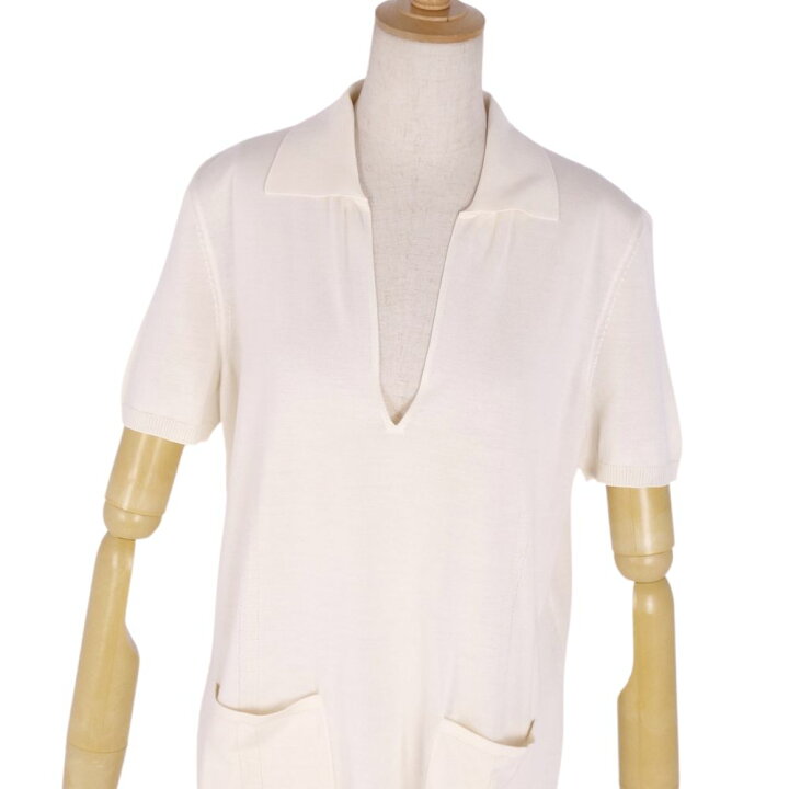 楽天市場】【美品】エルメス HERMES ニット セーター オープンカラー  