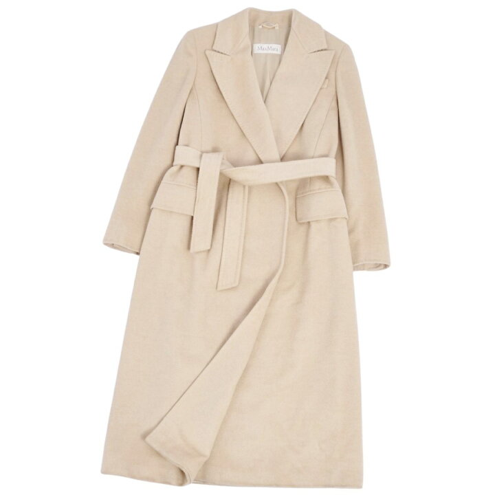 楽天市場】マックスマーラ Max Mara コート 白タグ ベルト付き ロング 